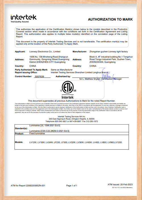 Constructional Data Report